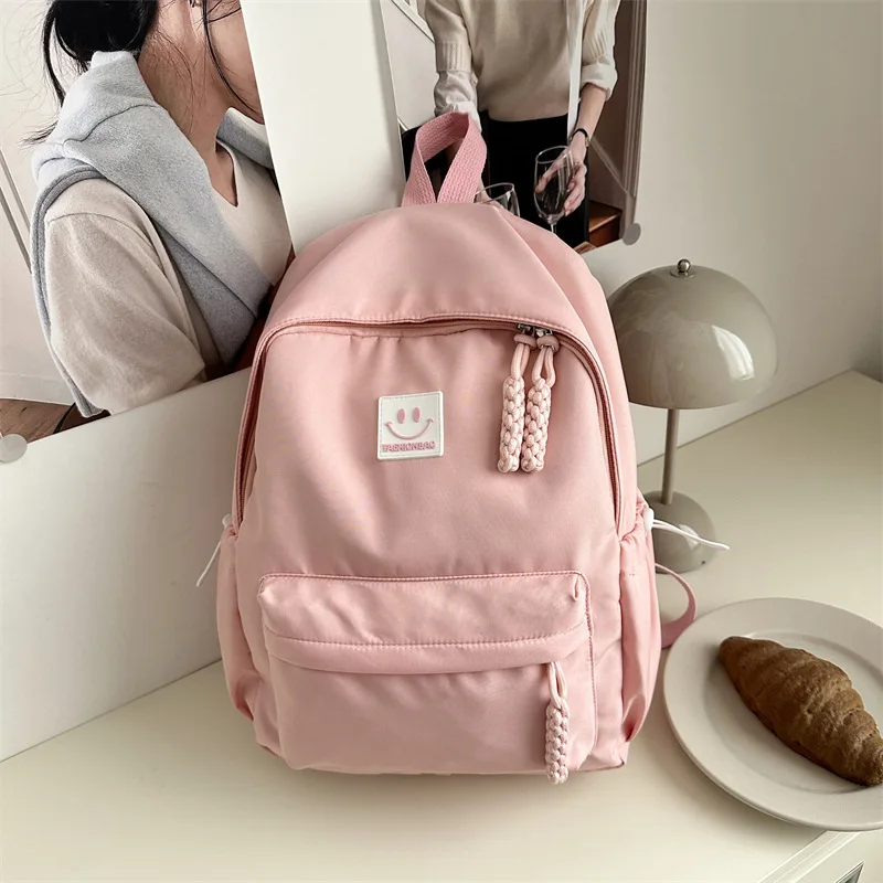 Japanese Style Soft Girl High-Value Backpack for Women, Niche Design, Simple Junior High School Student Bag, Girl's Spring Outin