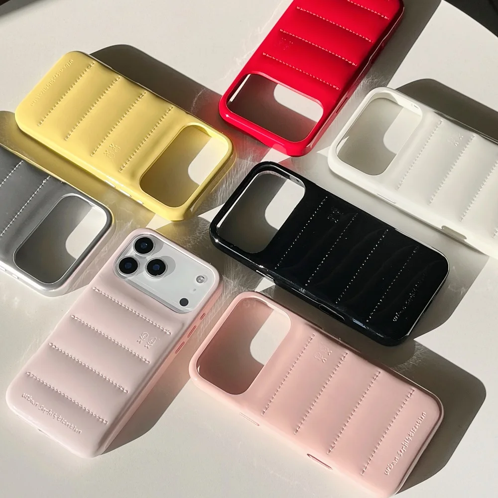 الكورية لطيف جلدية أسفل السترات الصابون جراب هاتف آيفون 17 16 15 14 برو ماكس بلون للصدمات واقية لينة غطاء