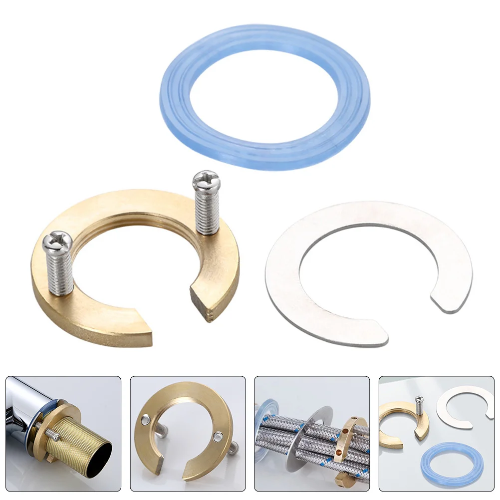 2 Sets Küchenarmatur Anti-Löserung Mutter Silikon Metall Unterlegscheibe Für Waschbecken Becken Wasserhahn Befestigungs Werkzeug Wasserhahn Befestigungs Sicherungsring Reparatur Kit