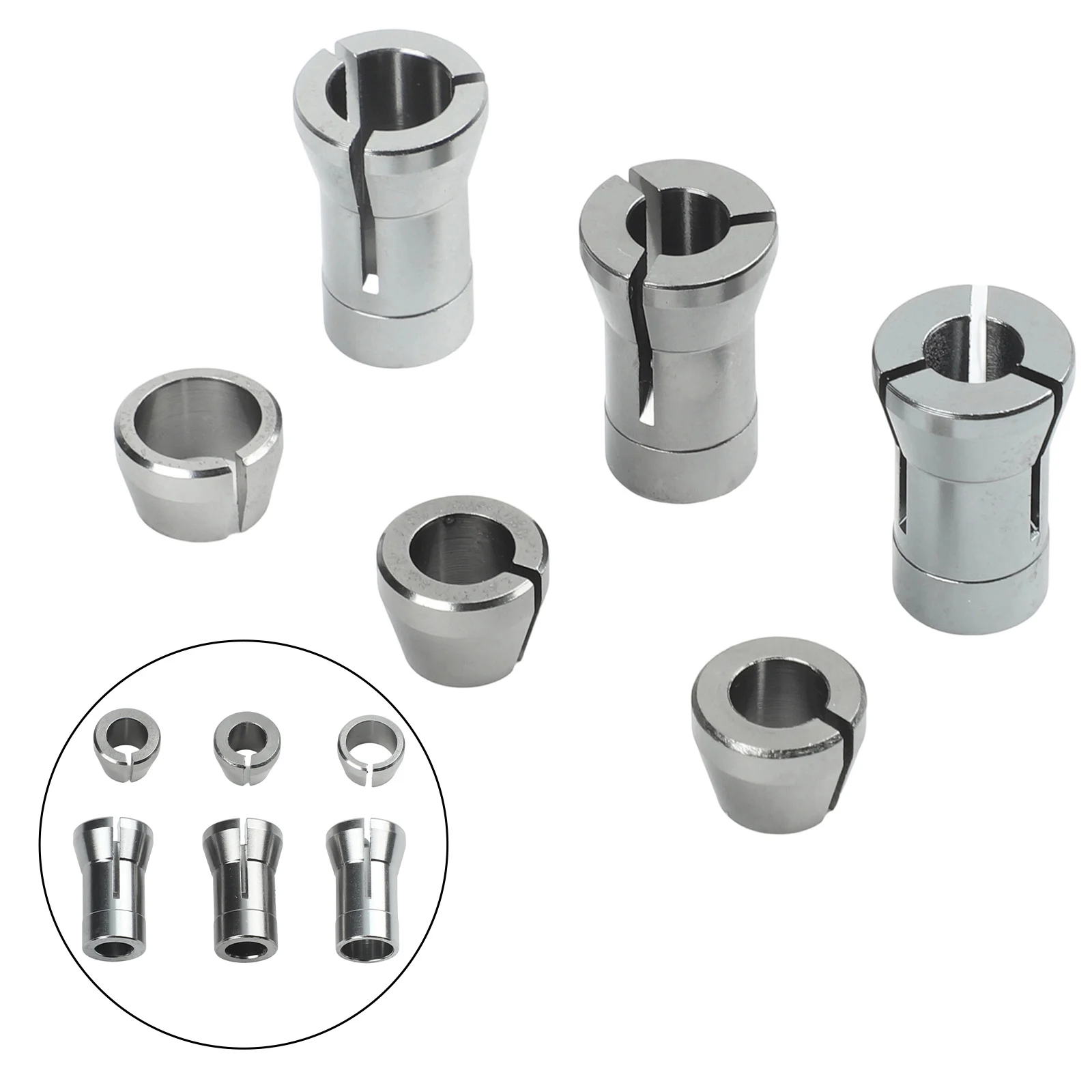 Woodworking Workshop Collet Adapter Collet Chuck Power Tool Accessory 6mm Split Bushing Converter For Wood Router
