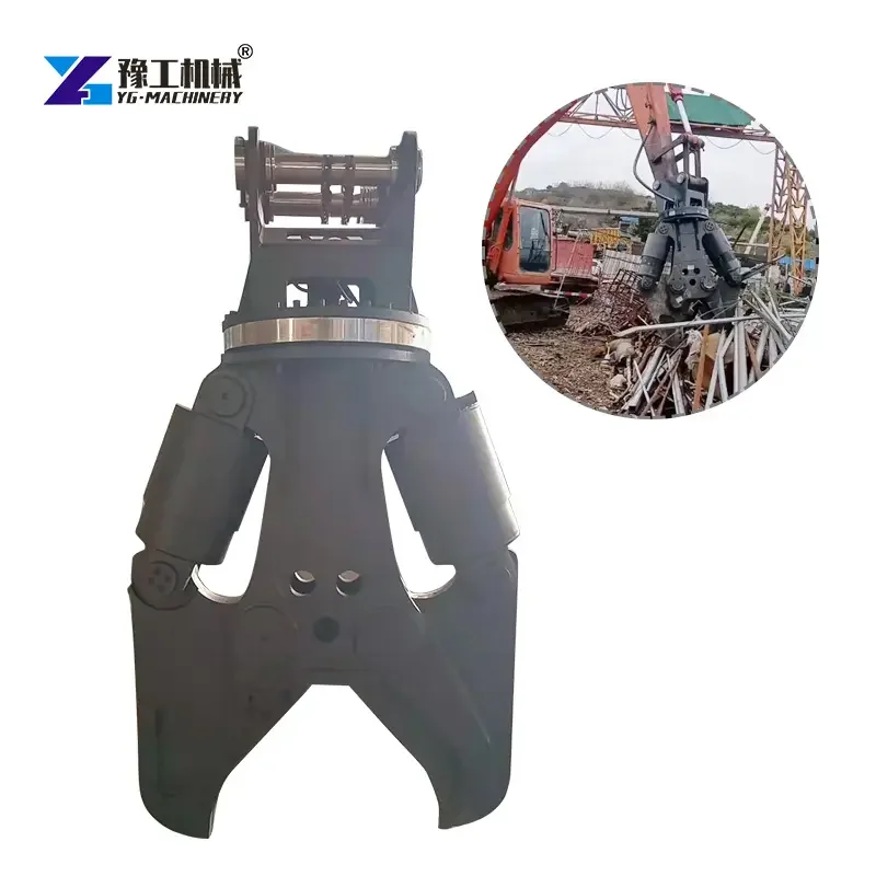 YG Demolition Breaker Hydraulic Scrap Shears Accessories Excavator Part Double Cylinder Hydraulic Crushing Metal Cutting Machine