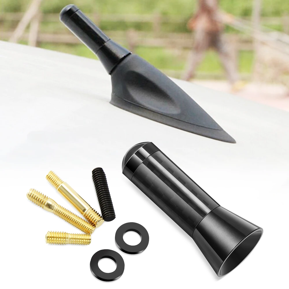 

Car Roof Antenna Carbon Fiber Screw Short Stubby Mast Accessories for Mercedes Benz AMG GLC GLE E CLA GLA W205 W211 W213