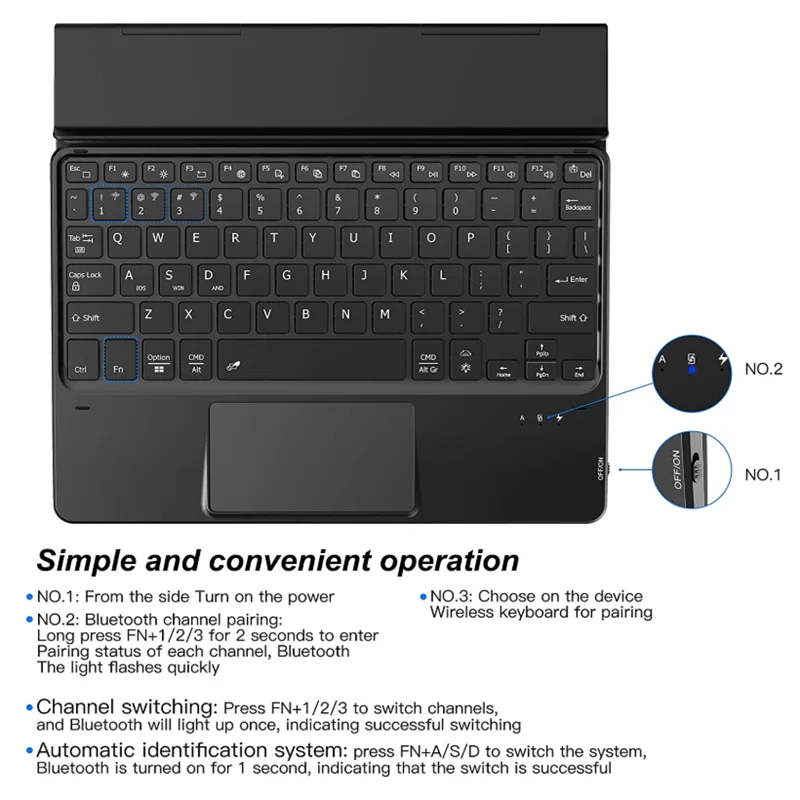 Тачпад клавиатура Bluetooth Подсветка для CHUWI HI12 HI10 Plus VI10 Plus HI10 Surbook планшетный ПК