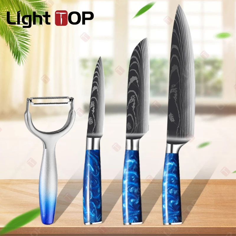 Ultra-sharp Meat Cleaver and Boning Knife Stainless Steels Kitchen Knives Japanese Chef's Cooking Knife Vegetable Fruit Peeler