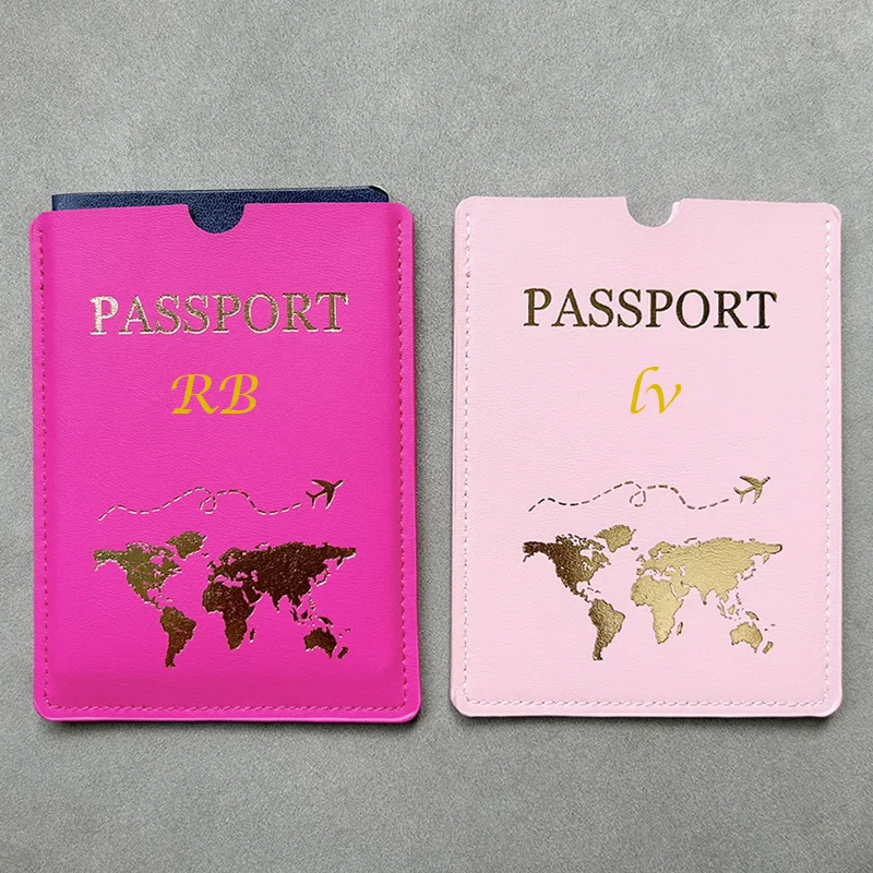 Cute Personalised Passport Cover with Names Customized Personalised Passport Holder for Couples Amazon Drop Shipping