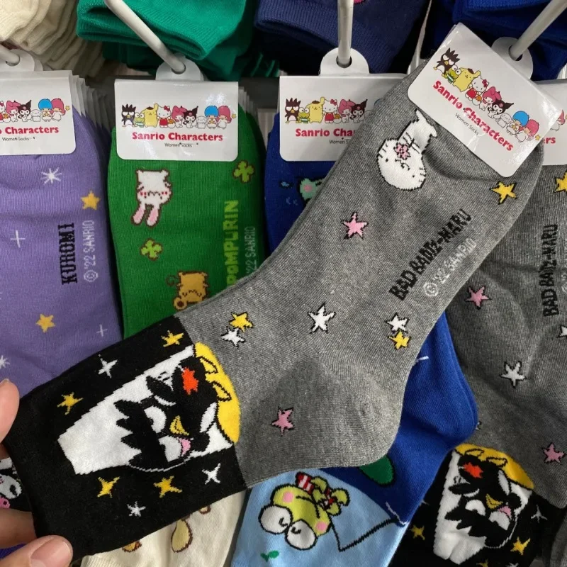 Sanrio Cotton Socks Kuromi My melody Cinnamoroll Plush Socks Hello Kitty Tube Socks Cosplay Birthday Xmas Kids Gifts