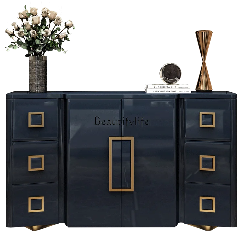 

Light Luxury Dining Side Hong Kong Style Post-Modern Entrance Cabinet Italian Door Locker Simple Nordic American Style