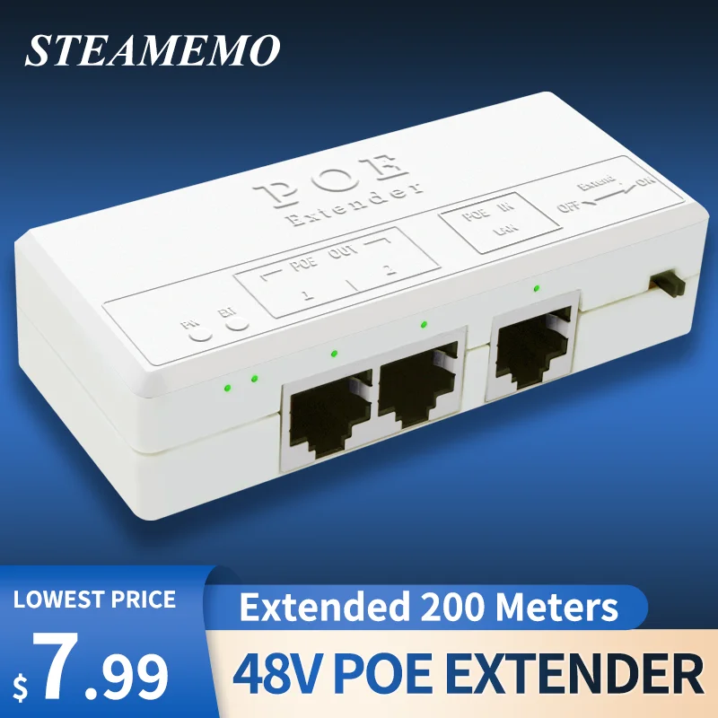 port poe extender para camera reversa repetidor ativo ieee8023af at padrao para switch poe 350 metros 100mbps steamemo2 01