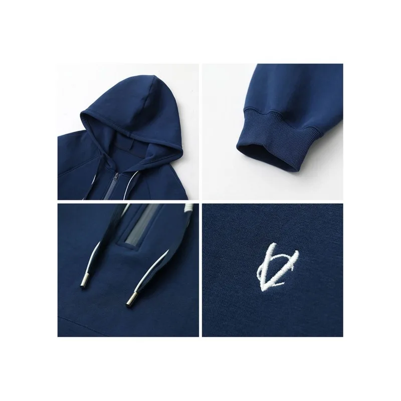 Losvallend geborduurd damessweatshirt met capuchon voor dames Herfst en winter Nieuwe campusstijl Eenvoudig vrijetijdsjack