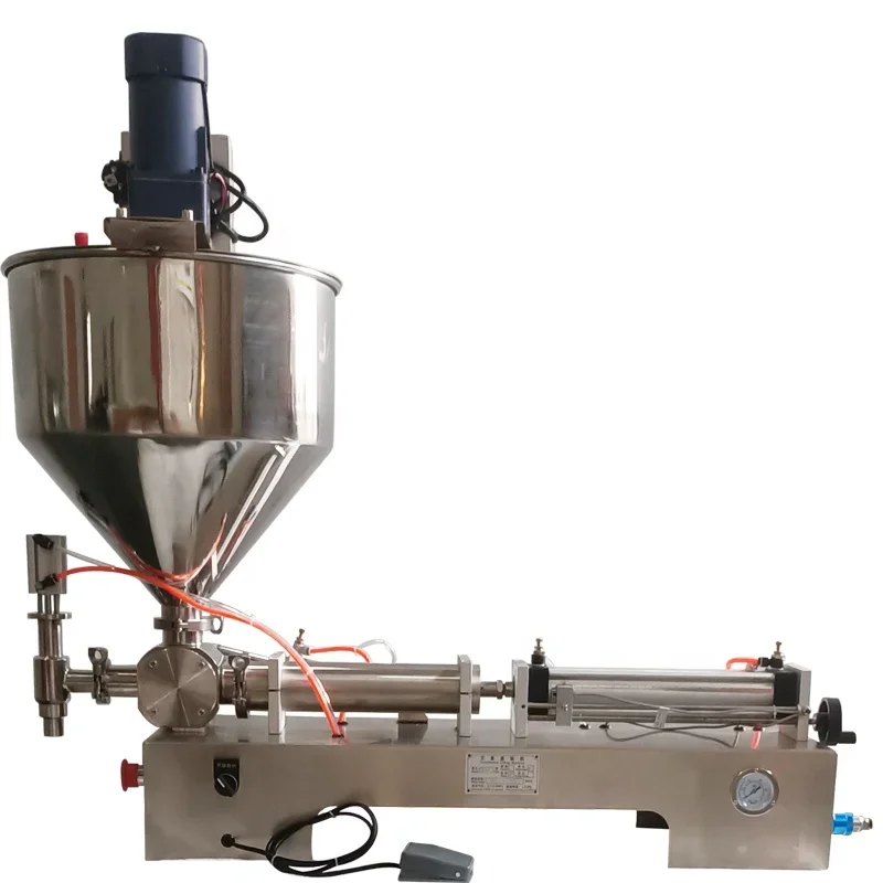 

Semi-Automatic Bottled Cream Jam Mixing Paste Liquid Filling Machine