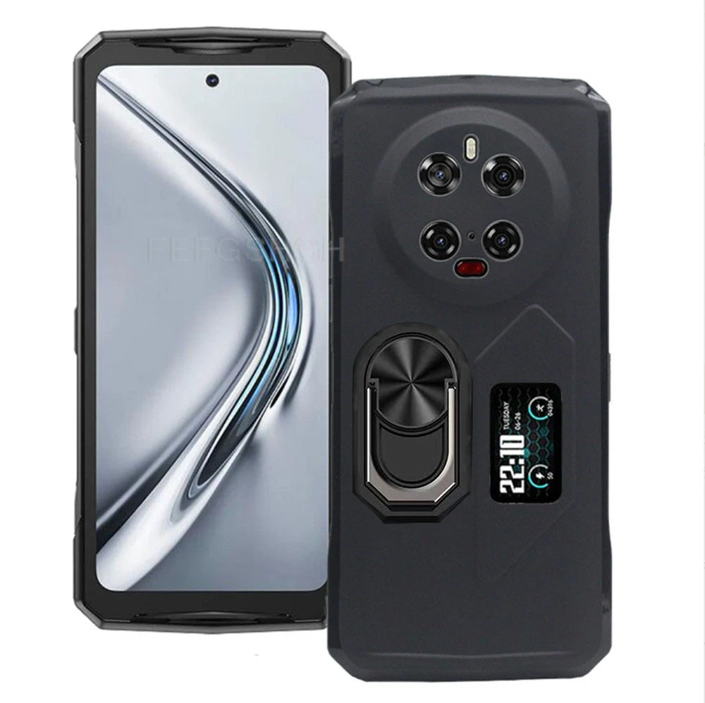 For Doogee V40 Pro V40Pro 6.78" 2024 Back Finger Ring Soft TPU Silicone Case For Doogee V40 Pro Bracket Phone Cover