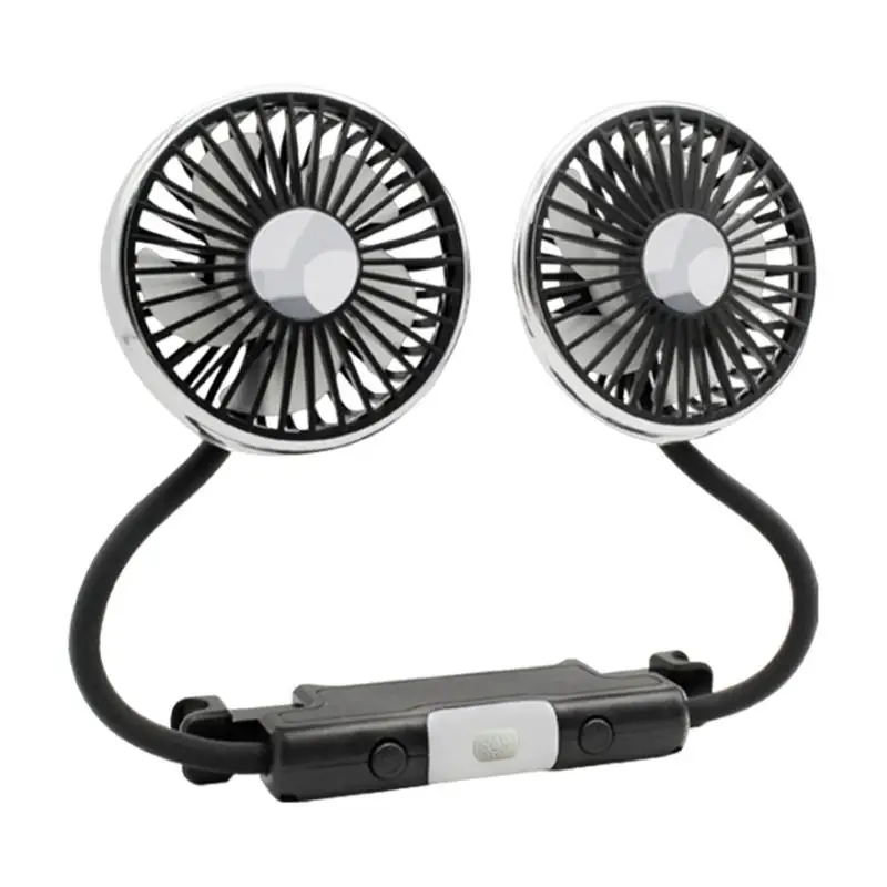 

Dual Head Hose Car Seat Fan Dual Head Cooling Car Fans 3 Speeds And 360 Degree Rotatable Cooling Air Fan For Rear Seat Passenger