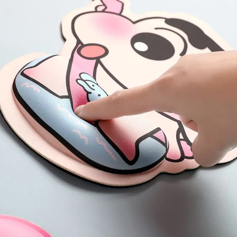 Bonito Crayon Shin-Chan Wrist Mouse Pad para senhoras e homens, brinquedo acessório para descanso de mão dos desenhos animados, teclado do Office Laptop