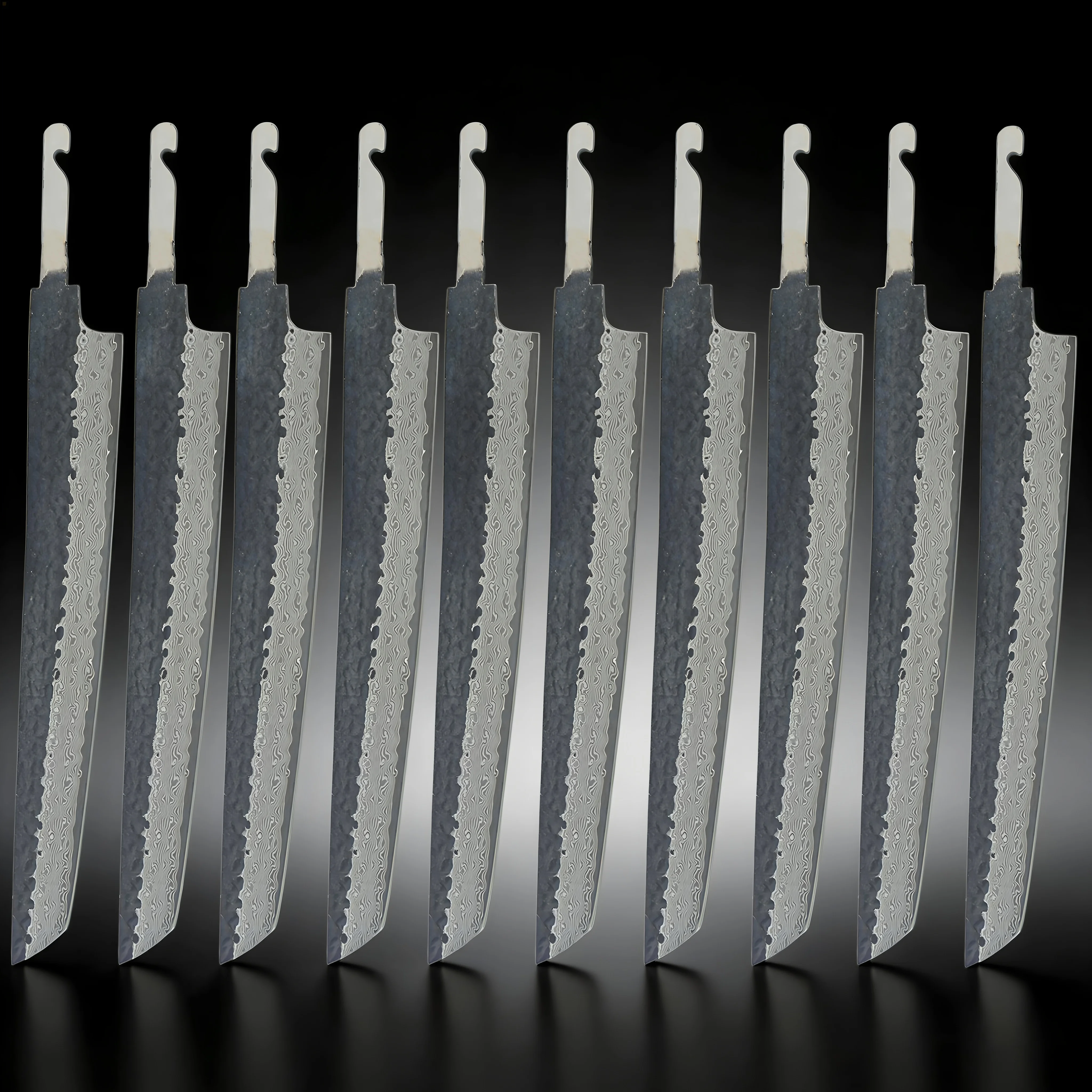 

1/2/3/4/5/6/7/8/9/10 шт., высококачественное кованое лезвие для ножа для сашими из дамасской стали (67 слоев), без рукоятки, инструменты для изготовления лезвий ножей для нарезки