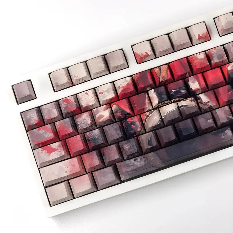 

Drum Theme Keycaps Set PBT Sublimation Cherry Profile Keycaps for Mechanical Keyboard Accessories 132 Key Custom Keyboard Caps