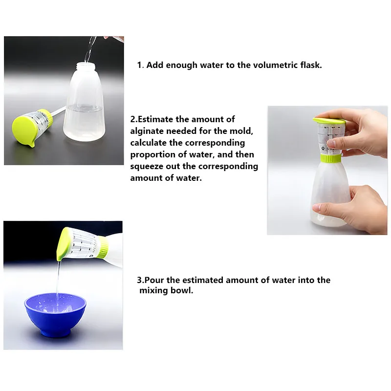 1Pcs Dentistry Impression Material Alginate Measuring Bottle with Spoon Oral Stirring Kettle Spatula Stick Dental Equipment Tool