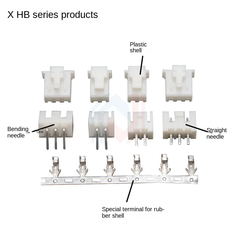 Xhb 2.54mm Spacing with Lock Pluggable Terminal Block Needle Seat Rubber Housing Terminal 2P/3P-14p Buckle Socket Connector Plug