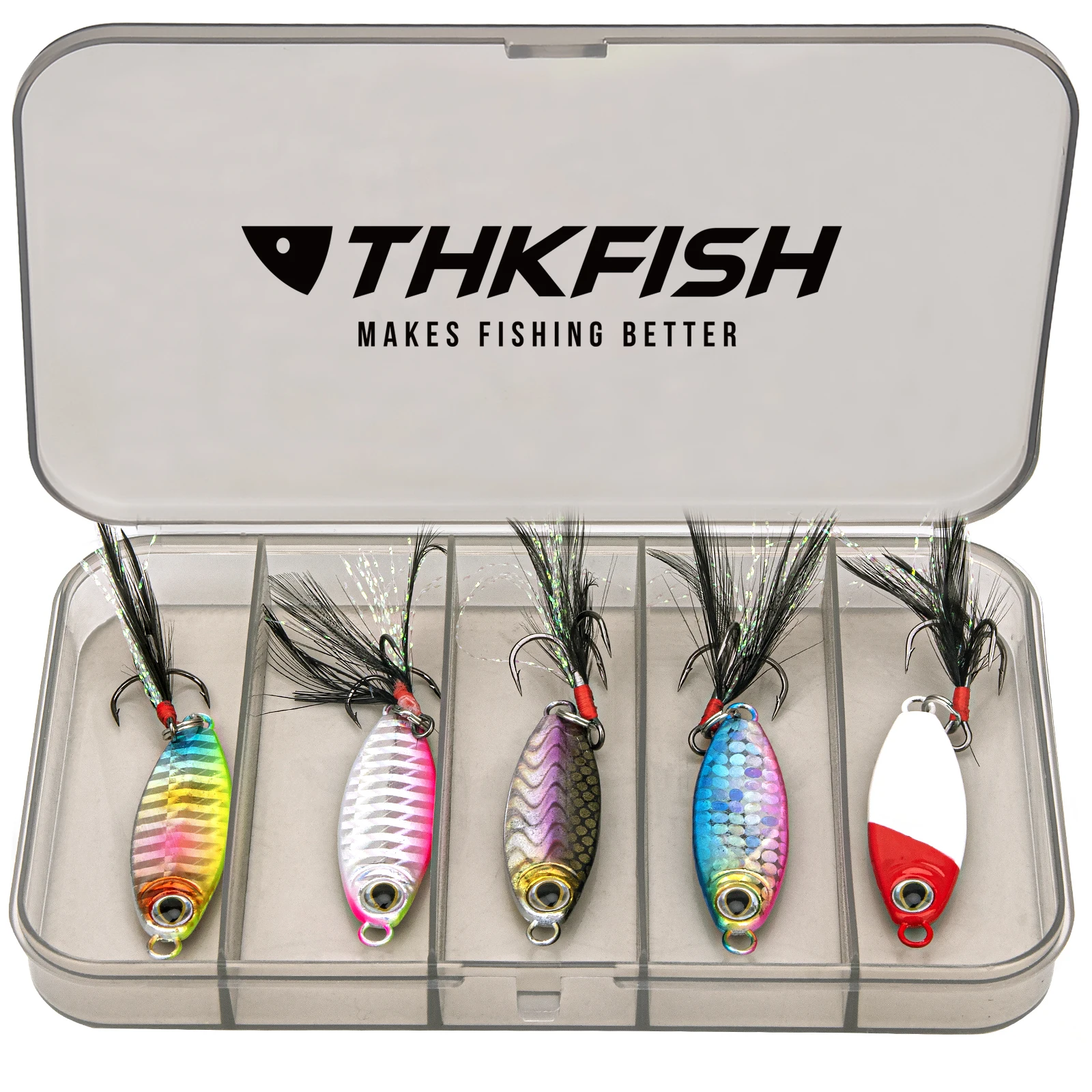 

Набор из 5 металлических блесен-воблеров для ловли щуки и форели, 10-15 г, с тройным крючком, 3D-глазами, искусственные приманки