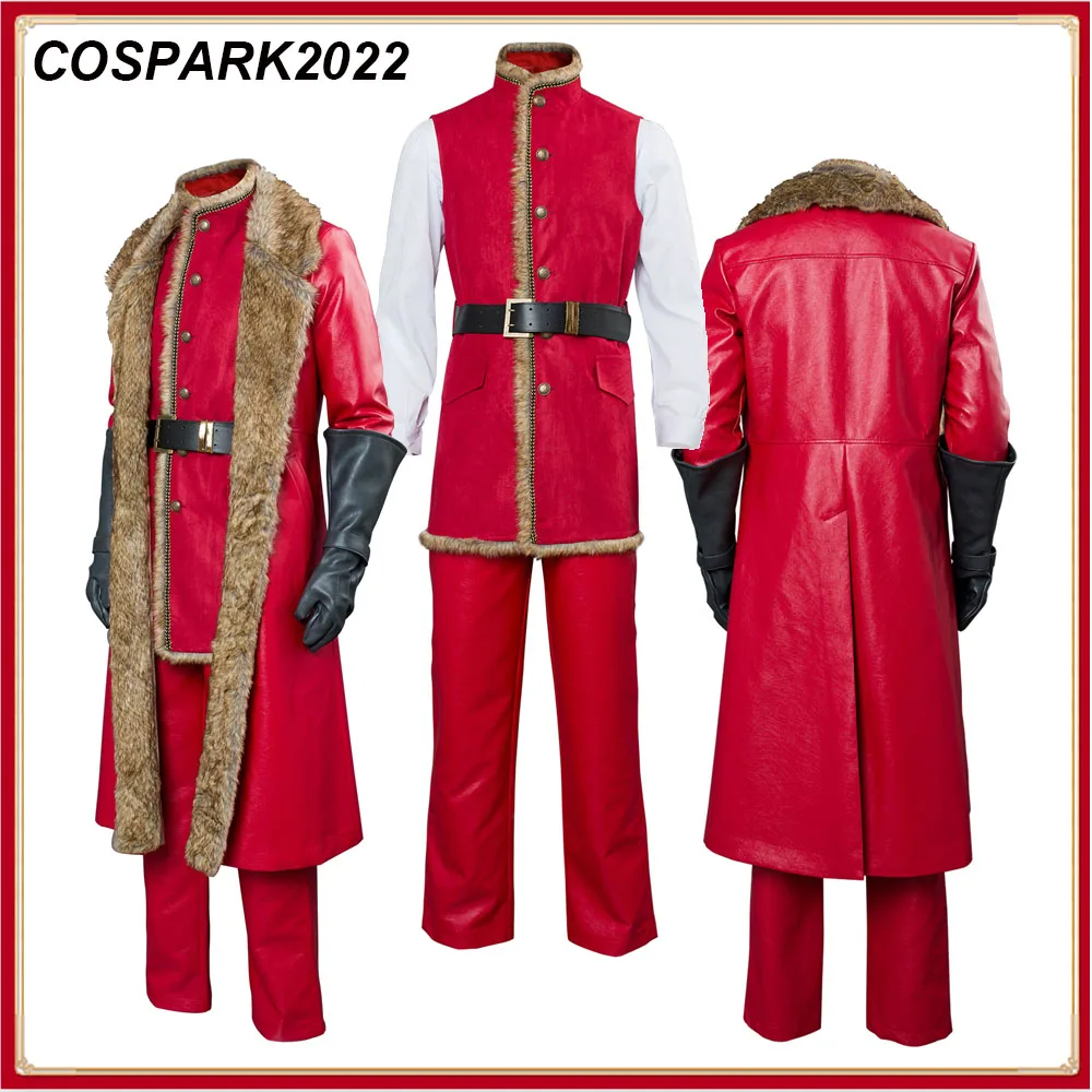 Santa Claus Cosplay Tops Pants Costume Hat Wig Coat The Christmas 2018 Movie Chronicles Halloween Party Men Boots Clothes Suit