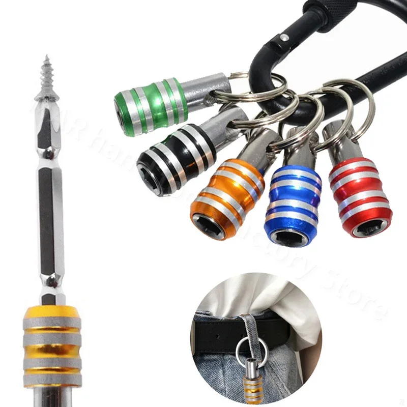 Hex Shank Screwdriver Bits Holder Extension Bar Drill Screw Adapter Quick Release Keychain Portable Easy Change Repair Tools