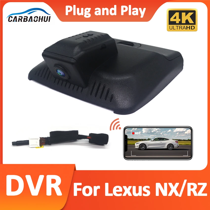 Plug and play Hidden Dash Cam 4K 2160P Car DVR Camera For Lexus NX NX350H NX260 2022 2023 For Lexus RZ 450e DIRECT4 2023 Dashcam