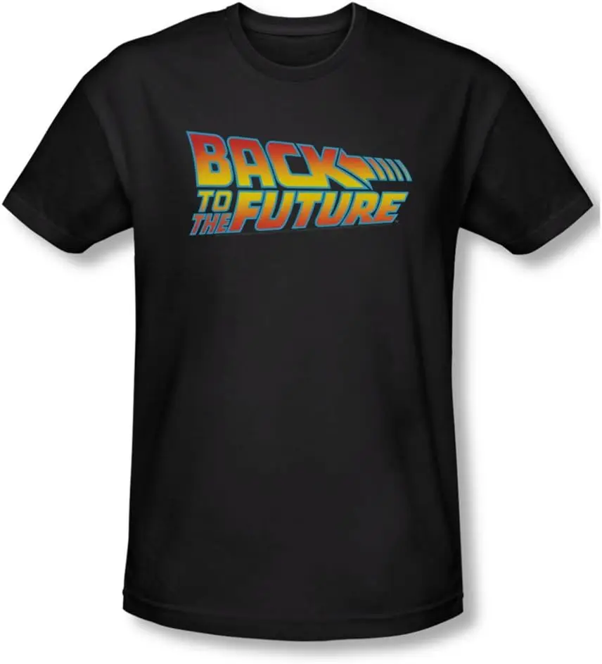 Regreso al futuro - Camiseta con logo para hombre en negro