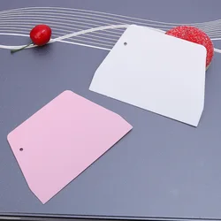 Pastry Cutter Plastic Cake Spatulas Dough Scraper Trapezoid Bread Pizza Fondant Tools Butter Knife Multiduty White Safe Bakeware