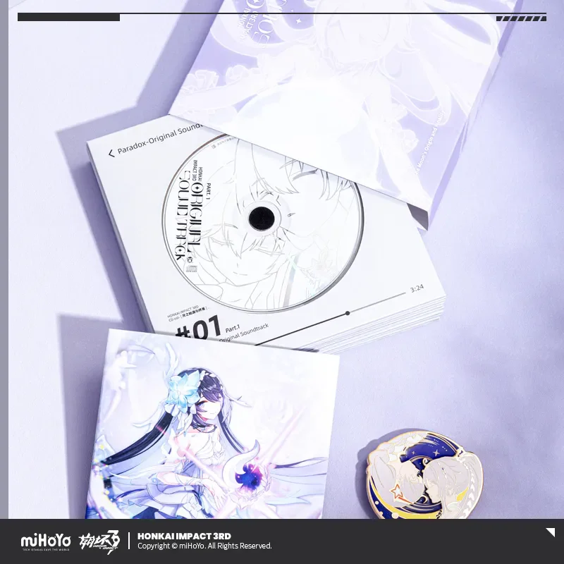 [Genuine] miHoYo Game Honkai Impact 3 Herrscher of Finality OST Music Set Car CD Anime Badge Cartoon Accessory Cosplay Xmas Gift