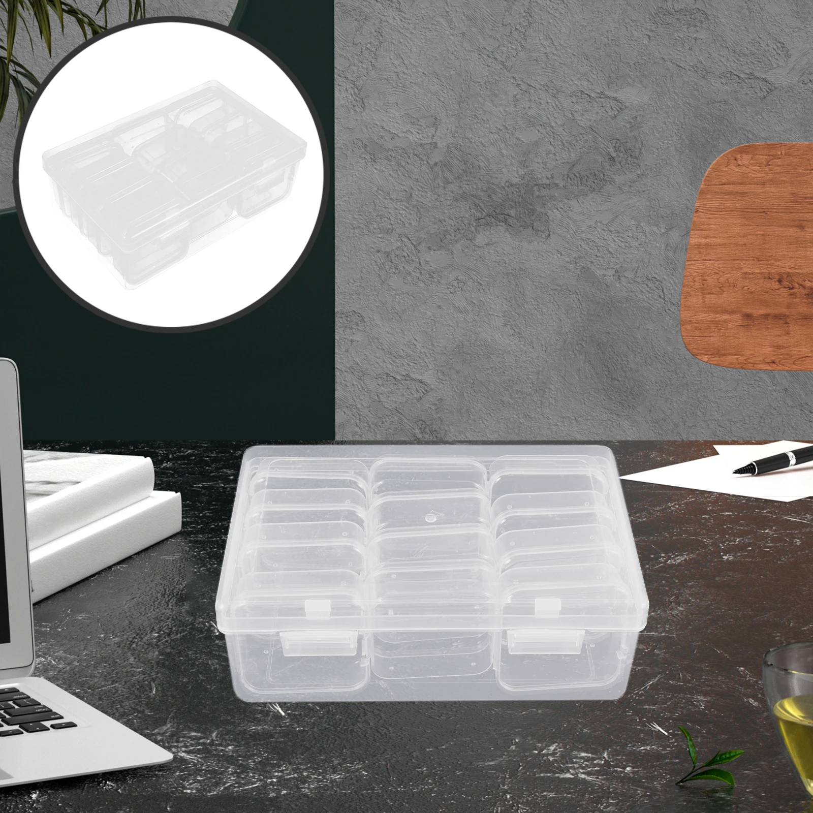 

12pcs Dustproof Storage Box Beading Supplies Organizers Fishing Tackle Case Button Container Clear Jewelry Mini Plastic