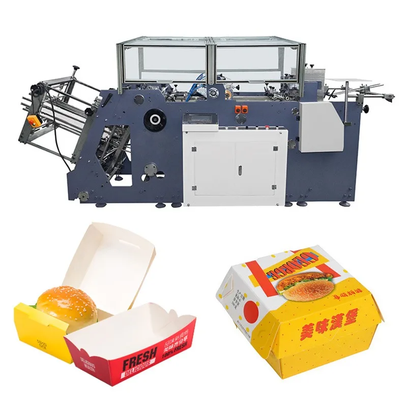 YG Disposable Takeaway Box To Go Out Container Paper Box Packaging Making Machine Kraft Deli Burger Box Lunch Box Making Machine