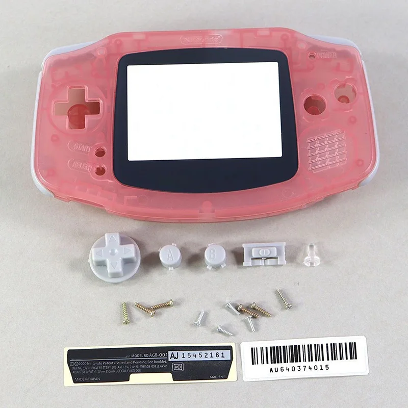 1 ensemble de coque complète avec boutons pour Kit de remplacement de Console Gameboy Advance GBA