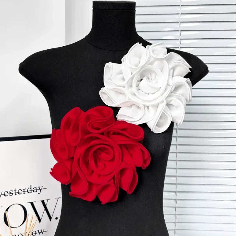 Fabric Multi-layer Large Flower Brooches for Women Corsage Lapel Pins Fashion Jewelry Wedding Party Clothes Accessories
