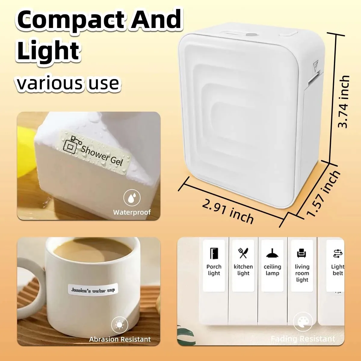 Marklife M1 Printer Termal Portabel Mini Tanpa Tinta Printer Pembuat Label Berperekat untuk Mesin Pelabelan Labeller Stiker