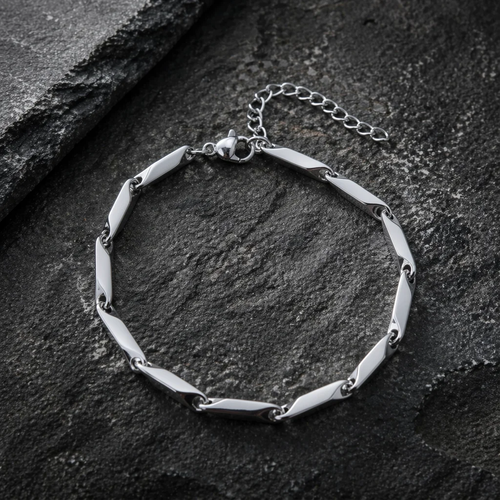 Handmade Advanced Bamboo Bracelets Node Diamond Women's Stainless Steel Chain French Style Jewelry Tiki Women Wrist Bracelets