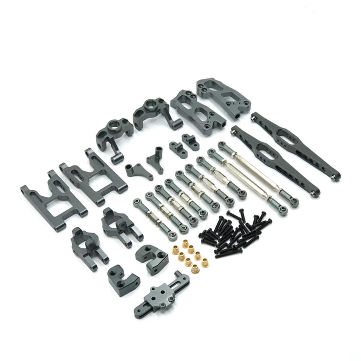 For WLtoys 1/12 12428 12423 12427 RC Car Parts FY Model Upgraded Metal Parts Swing Arm Seat RC Car Parts Set, Titanium