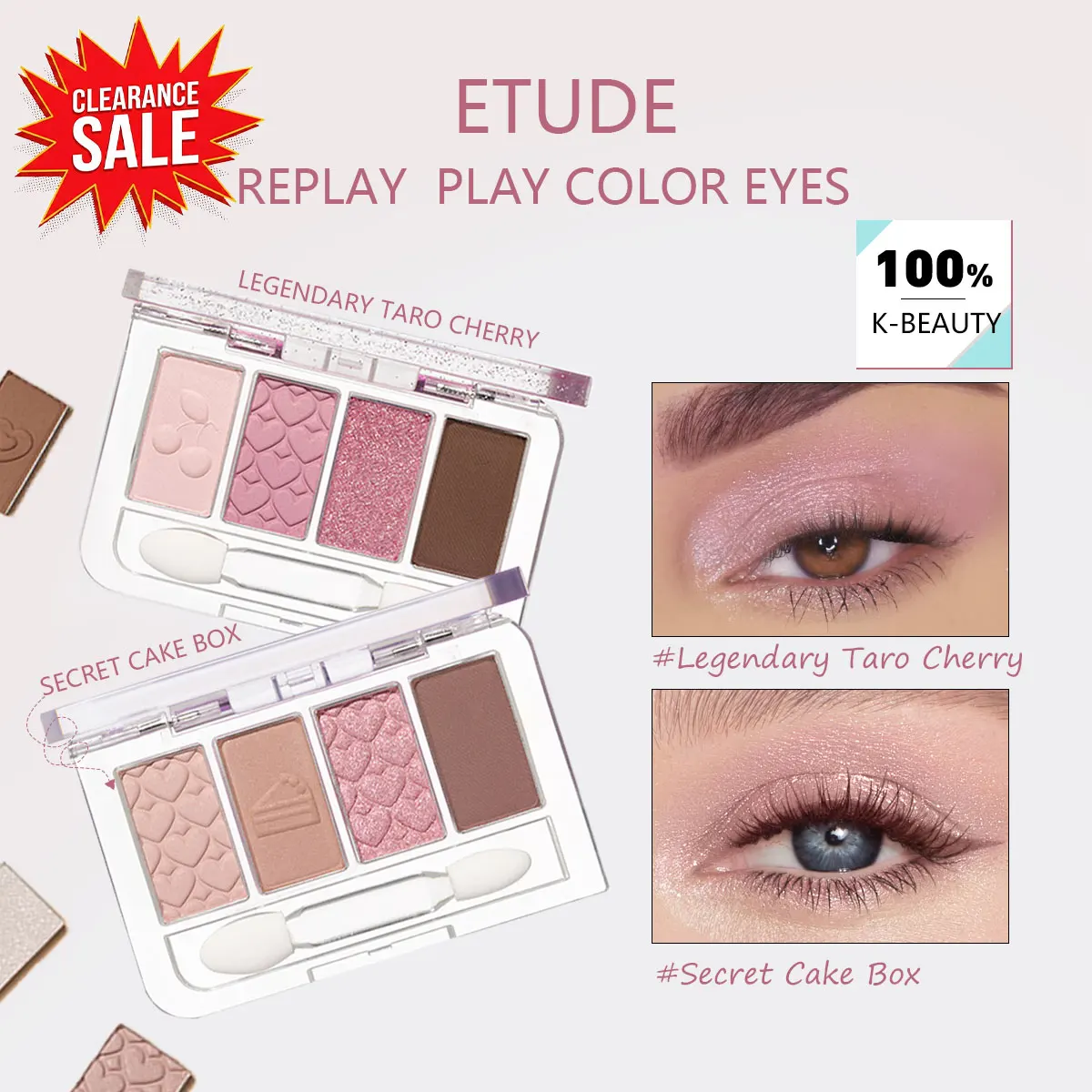 [ClearanceSale] ETUDE REPLAY Play Color Eyes,Creamy Texture & Long-Lasting Wear,Luxury Makeup,Korean Cosmetic,Korean Makeup