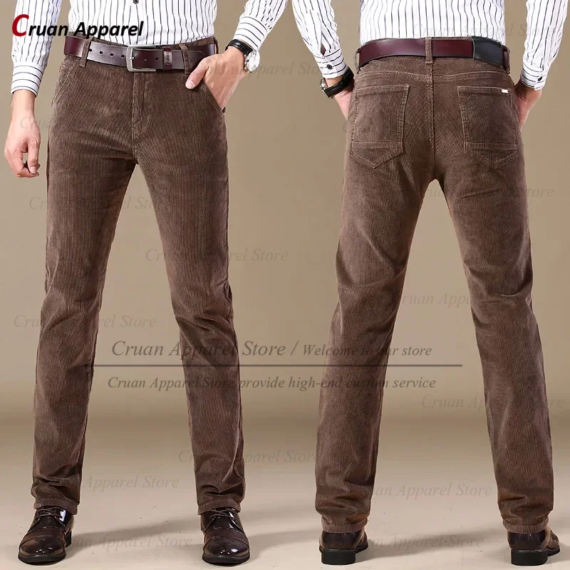 Fashion Corduroy Mens Suit Pants Daily Party Tailor-made Slim Fit Classic Trousers Homecoming Male Casual Britches 1 Piece