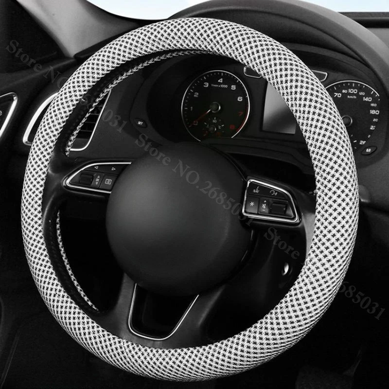 Truck Lorry Van Bus Breathable Steering Wheel Cover 38 40 42 45 47 50 CM for Dongfeng SANY SCANIA IVECO ISUZU Volvo MAN DAF Hino
