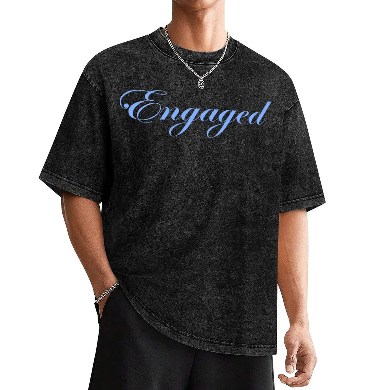 

Engaged T-Shirt summer clothes fashion shirts new edition gifts for boyfriend big and tall t shirts for men