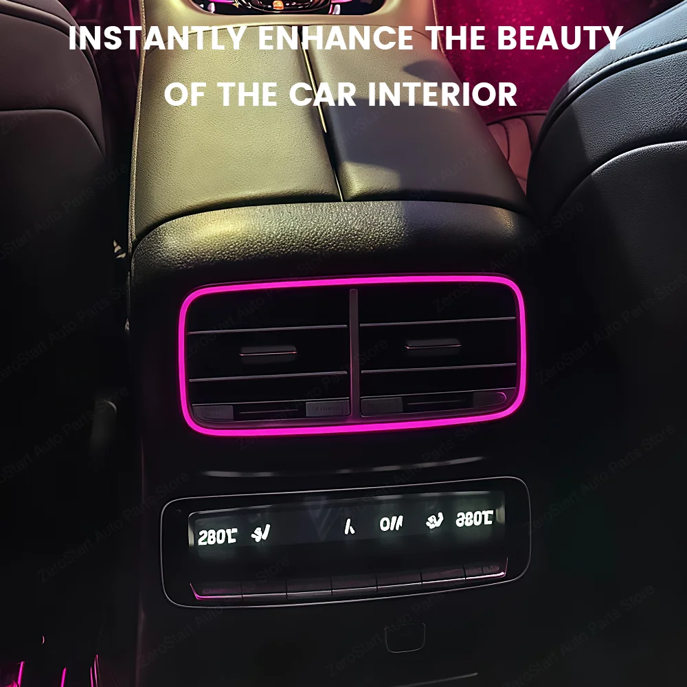 Rear Air Vents Modification Lamp For Mercedes Benz GLE GLS W167 GLE53 GLS63 Coupe LED Air Outlet Ambient Light 64 Color LED