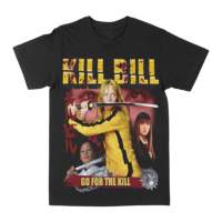 Men Kill Bill Graphic T-shgirts Pure Cotton  Sports and Casual Top Loose Large Size Unisex Top Men Unsiex Oversized T Shirt