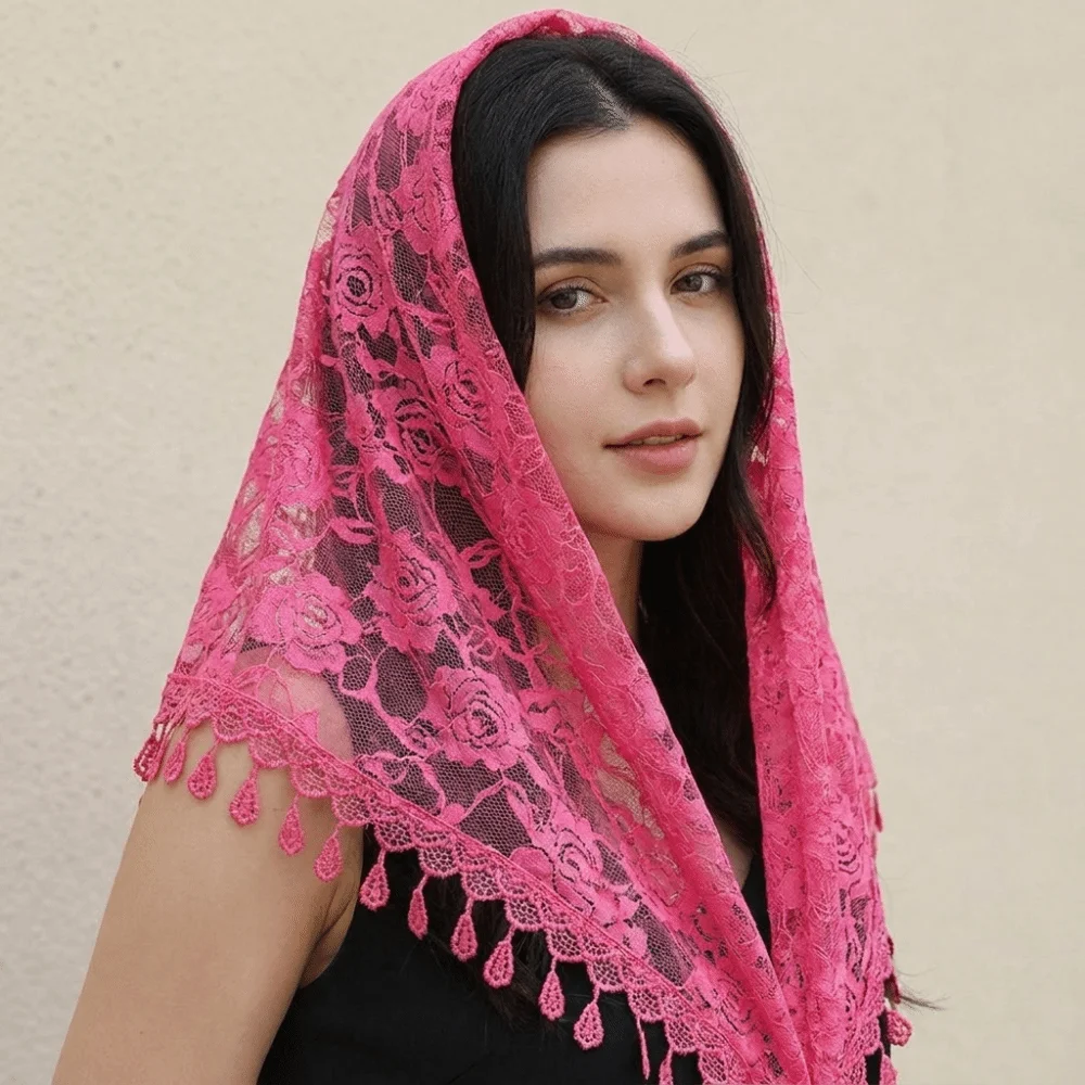 

Cute Sun Protection Lace Scarf with Tassel Colorful Printed Wraps Korean Style Hair Band Flower Triangle Headband Travel