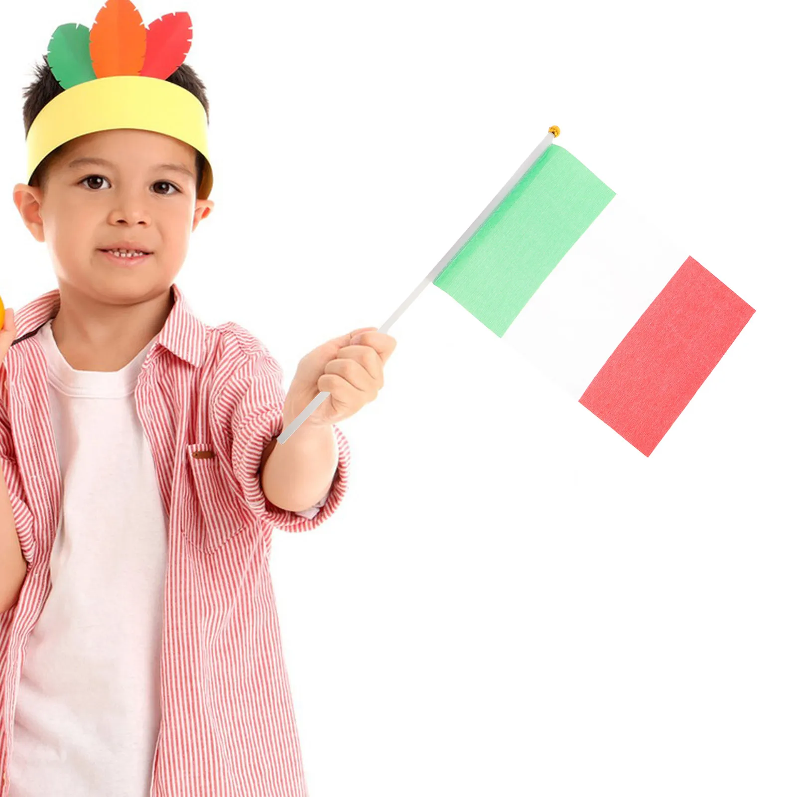 12Pcs Italian Hand Held Flags Small Mini Stick Flags for Outdoor Party Decoration National Flag Decor