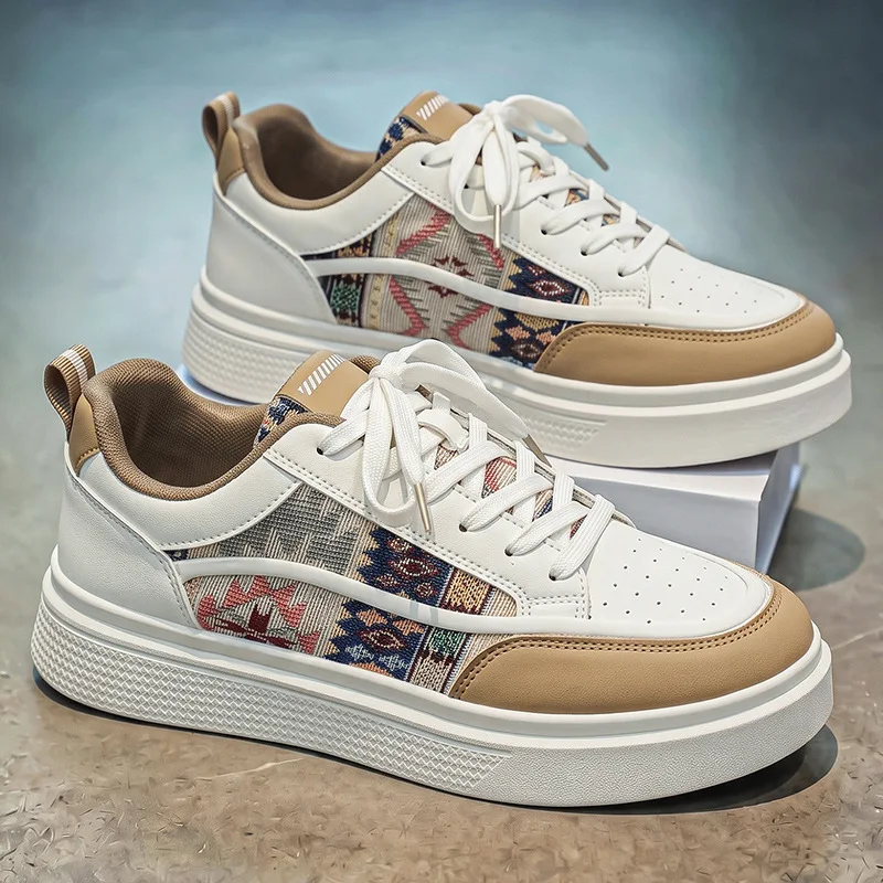 2026 New Men's Autumn Trend Versatile Sports And Leisure Board Shoes Men's High-end Fashion Small White Shoes Breathable Youths