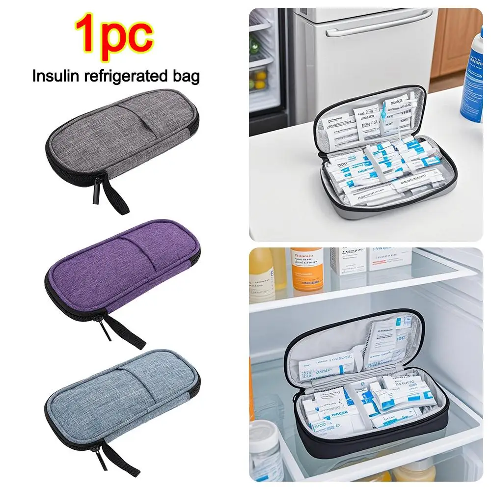 حقيبة تبريد محمولة بالأنسولين ، تخزين بارد لامع ، سفر للأدوية ، مبرد للجيب ، عبوة حقيبة للقلم ، مجمد للأدوية لمرض السكري