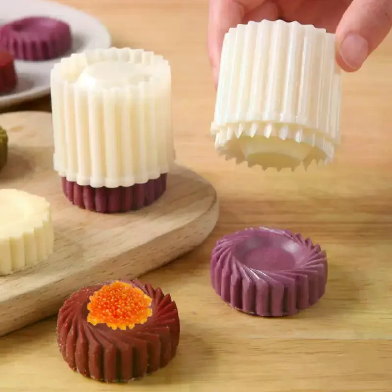Pastry Mold Stamp Mooncake Mold Pastry Cake Decorating Tool Hand Pressure Home Diy Baking Mold Detachable