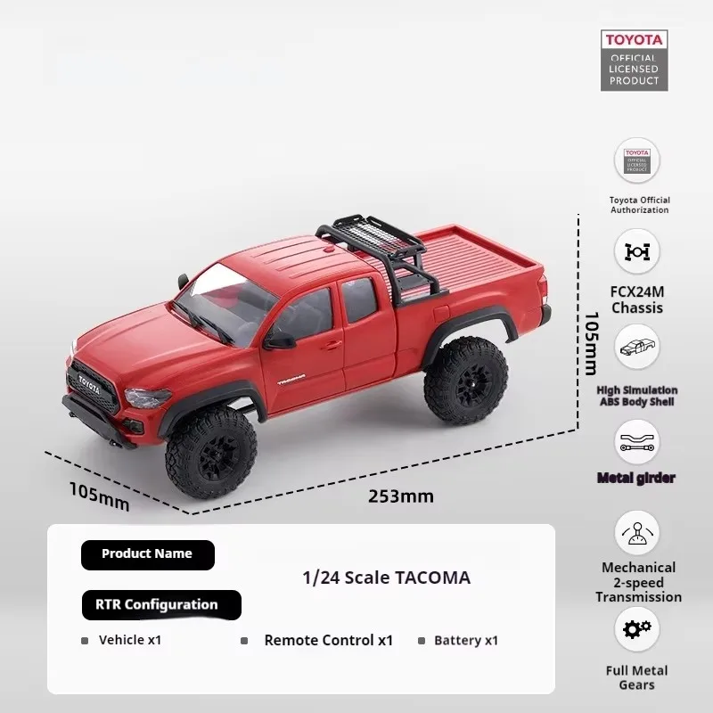 2025 نموذج جديد Fms تاكوما محاكاة 1/24 التحكم عن بعد تسلق سيارة Rc على الطرق الوعرة مركبة Fcx24m لعبة التحكم عن بعد هدية بقعة #2