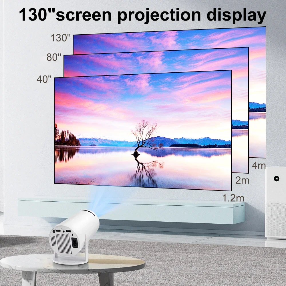 Polaring Y300 HY 720P Projector 200ANSI, HDMI/VGA/USB, 4K Input Supported, 12V DC EU Plug, Manual Keystone Home Cinema