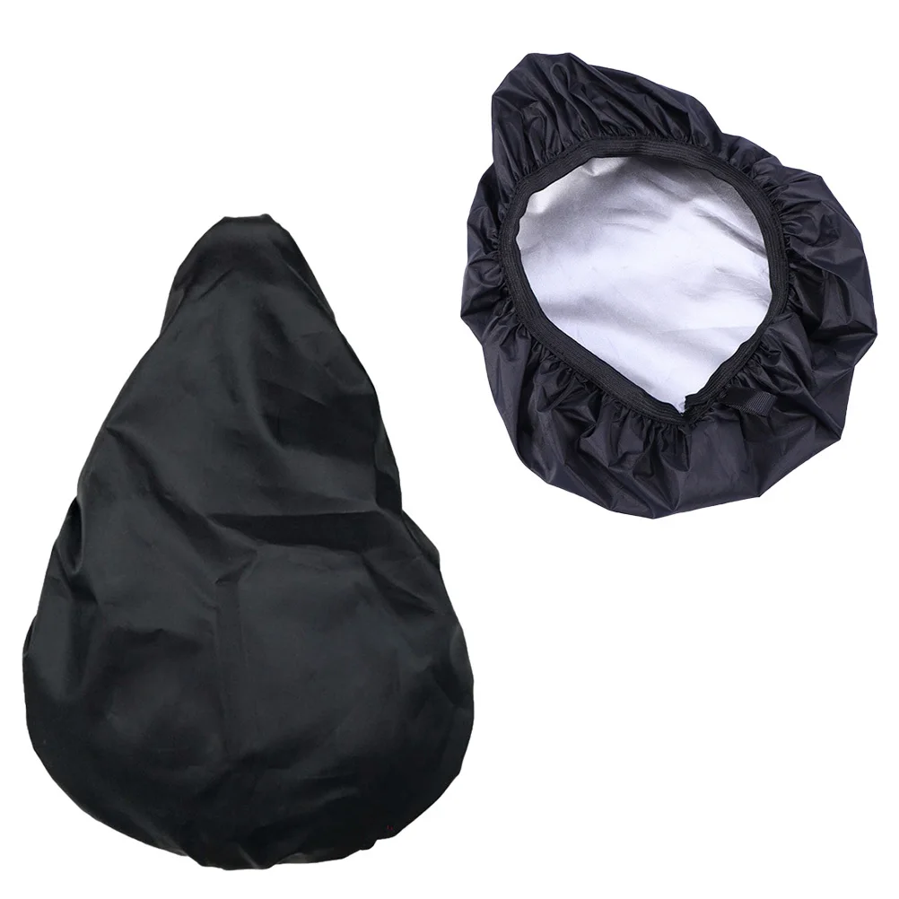 2Pcs Waterproof Bike Saddle Cover Adjustable Elastic Bike Seat Protector Water Resistant Rain Dust Uv Protection