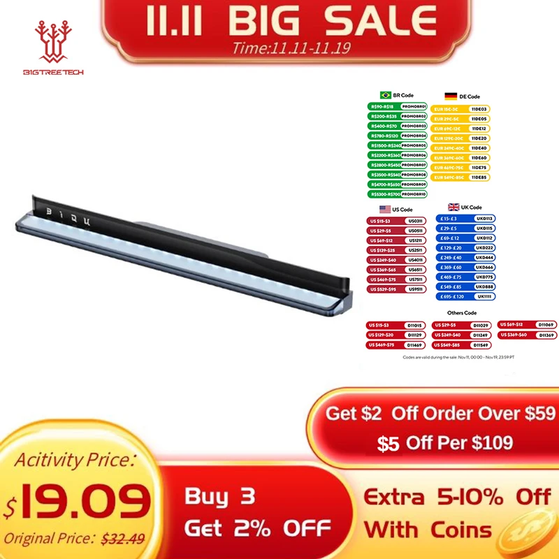 

Индикатор состояния принтера BlQU Panda, светодиодное освещение для 3D-принтеров Bambu Lab P1P P1S X1C X1E A1